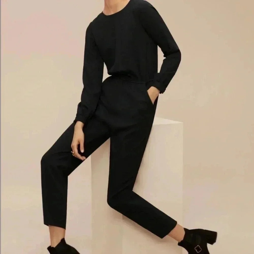 Wilfred Dessin  long sleeve black jumpsuit